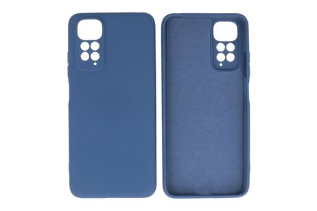 BAOHU Fashion Backcover Telefoonhoesje - Color Hoesje - Geschikt voor de Xiaomi Redmi Note 11 - 11s 4G - Navy