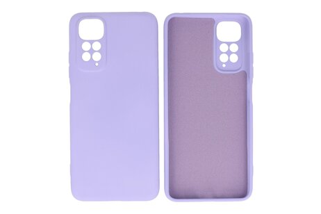 BAOHU Fashion Backcover Telefoonhoesje - Color Hoesje - Geschikt voor de Xiaomi Redmi Note 11 - 11s 4G - Paars