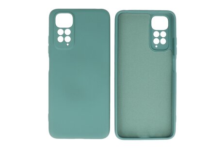 BAOHU Fashion Backcover Telefoonhoesje - Color Hoesje - Geschikt voor de Xiaomi Redmi Note 11 - 11s 4G - Donker Groen