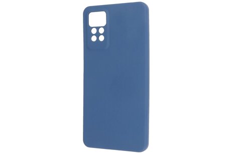 BAOHU Fashion Backcover Telefoonhoesje - Color Hoesje - Geschikt voor de Xiaomi Redmi Note 11 Pro 5G 2022 - Navy
