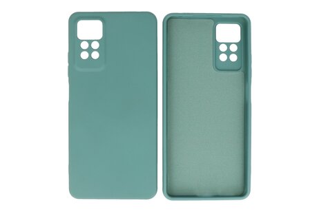 BAOHU Fashion Backcover Telefoonhoesje - Color Hoesje - Geschikt voor de Xiaomi Redmi Note 11 Pro 5G 2022 - Donker Groen