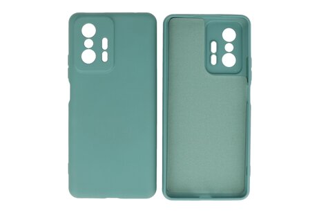 BAOHU Fashion Backcover Telefoonhoesje - Color Hoesje - Geschikt voor de Xiaomi 11T - Donker Groen