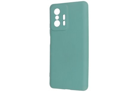 Fashion Backcover Telefoonhoesje - Color Hoesje - Geschikt voor de Xiaomi 11T - Donker Groen