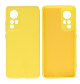 BAOHU Xiaomi 12 Hoesje Fashion Backcover Telefoonhoesje Geel