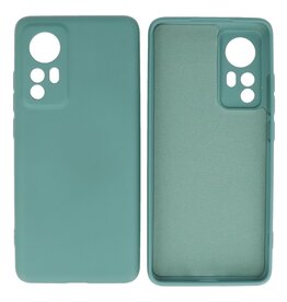 BAOHU Xiaomi 12 Hoesje Fashion Backcover Telefoonhoesje Donker Groen