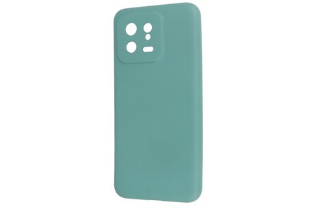 Fashion Backcover Telefoonhoesje - Color Hoesje - Geschikt voor de Xiaomi 13 5G - Donker Groen