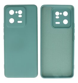 Xiaomi 13 Pro 5G Hoesje Fashion Backcover Telefoonhoesje Donker Groen