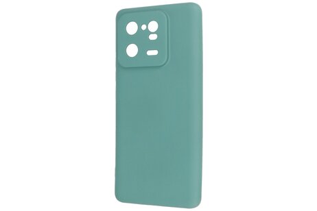Fashion Backcover Telefoonhoesje - Color Hoesje - Geschikt voor de Xiaomi 13 Pro 5G - Donker Groen