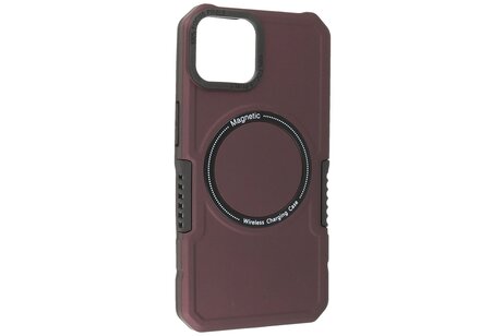 BAOHU Hoesje Geschikt voor de iPhone 11 - Schokbestendige Telefoonhoesje Geschikt voor MagSafe - Bordeaux Rood