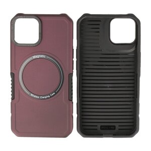 Hoesje Geschikt voor de iPhone 11 Pro - Schokbestendige Telefoonhoesje Geschikt voor MagSafe - Bordeaux Rood
