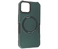 Hoesje Geschikt voor de iPhone 11 Pro Max - Schokbestendige Telefoonhoesje Geschikt voor MagSafe - Donker Groen