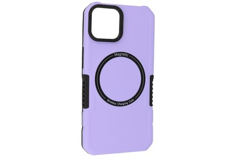 BAOHU Hoesje Geschikt voor de iPhone 12 - 12 Pro - Schokbestendige Telefoonhoesje Geschikt voor MagSafe - Purple
