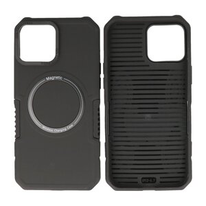 BAOHU Hoesje Geschikt voor de iPhone 12 Pro Max - Schokbestendige Telefoonhoesje Geschikt voor MagSafe - Zwart