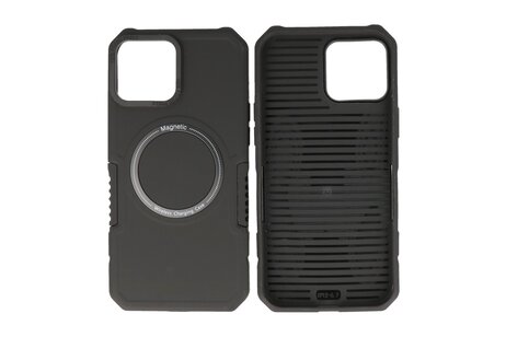 BAOHU Hoesje Geschikt voor de iPhone 12 Pro Max - Schokbestendige Telefoonhoesje Geschikt voor MagSafe - Zwart