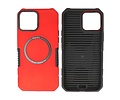 BAOHU Hoesje Geschikt voor de iPhone 12 Pro Max - Schokbestendige Telefoonhoesje Geschikt voor MagSafe - Rood
