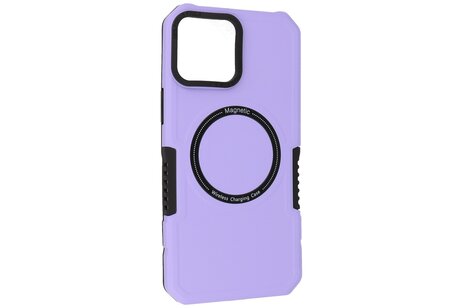 Hoesje Geschikt voor de iPhone 12 Pro Max - Schokbestendige Telefoonhoesje Geschikt voor MagSafe - Purple