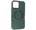 Hoesje Geschikt voor de iPhone 12 Pro Max - Schokbestendige Telefoonhoesje Geschikt voor MagSafe - Donker Groen