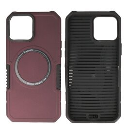 Schokbestendige Telefoonhoesje met MagSafe iPhone 12 Pro Max - Bordeaux Rood