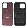 BAOHU Schokbestendige Telefoonhoesje met MagSafe iPhone 12 Pro Max - Bordeaux Rood