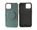 BAOHU Hoesje Geschikt voor de iPhone 13 - Schokbestendige Telefoonhoesje Geschikt voor MagSafe - Donker Groen
