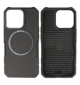 BAOHU Schokbestendige Telefoonhoesje met MagSafe iPhone 13 Pro - Zwart