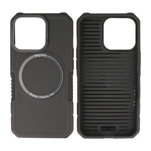 BAOHU Hoesje Geschikt voor de iPhone 13 Pro - Schokbestendige Telefoonhoesje Geschikt voor MagSafe - Zwart