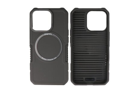 BAOHU Hoesje Geschikt voor de iPhone 13 Pro - Schokbestendige Telefoonhoesje Geschikt voor MagSafe - Zwart