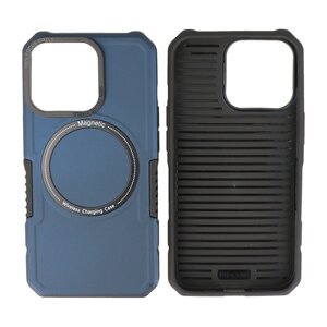 BAOHU Hoesje Geschikt voor de iPhone 13 Pro - Schokbestendige Telefoonhoesje Geschikt voor MagSafe - Navy