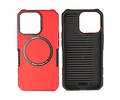 BAOHU Hoesje Geschikt voor de iPhone 13 Pro - Schokbestendige Telefoonhoesje Geschikt voor MagSafe - Rood