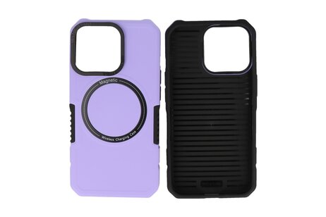 Hoesje Geschikt voor de iPhone 13 Pro - Schokbestendige Telefoonhoesje Geschikt voor MagSafe - Purple