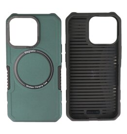 BAOHU Schokbestendige Telefoonhoesje met MagSafe iPhone 13 Pro - Donker Groen