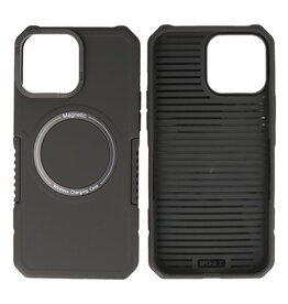 BAOHU Schokbestendige Telefoonhoesje met MagSafe iPhone 13 Pro Max - Zwart