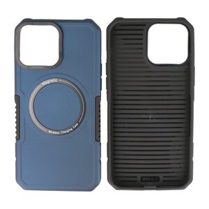 BAOHU Hoesje Geschikt voor de iPhone 13 Pro Max - Schokbestendige Telefoonhoesje Geschikt voor MagSafe - Navy