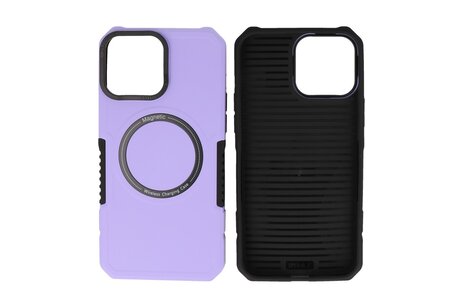 Hoesje Geschikt voor de iPhone 13 Pro Max - Schokbestendige Telefoonhoesje Geschikt voor MagSafe - Purple