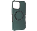 Hoesje Geschikt voor de iPhone 13 Pro Max - Schokbestendige Telefoonhoesje Geschikt voor MagSafe - Donker Groen