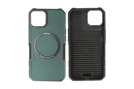 BAOHU Hoesje Geschikt voor de iPhone 14 - Schokbestendige Telefoonhoesje Geschikt voor MagSafe - Donker Groen