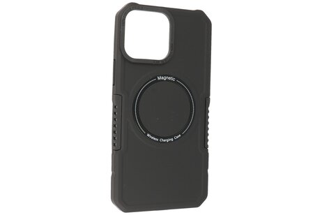 Hoesje Geschikt voor de iPhone 14 Pro - Schokbestendige Telefoonhoesje Geschikt voor MagSafe - Zwart