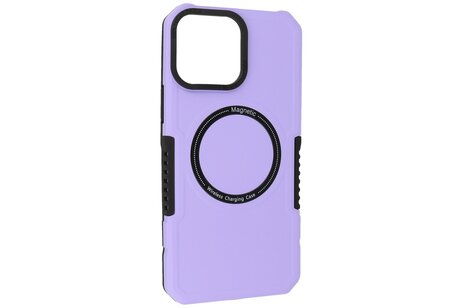 Hoesje Geschikt voor de iPhone 14 Pro - Schokbestendige Telefoonhoesje Geschikt voor MagSafe - Purple