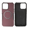 BAOHU Schokbestendige Telefoonhoesje met MagSafe iPhone 14 Pro - Bordeaux Rood