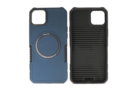 BAOHU Hoesje Geschikt voor de iPhone 14 Plus - Schokbestendige Telefoonhoesje Geschikt voor MagSafe - Navy