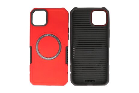BAOHU Hoesje Geschikt voor de iPhone 14 Plus - Schokbestendige Telefoonhoesje Geschikt voor MagSafe - Rood