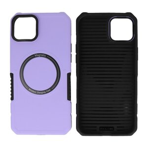 Hoesje Geschikt voor de iPhone 14 Plus - Schokbestendige Telefoonhoesje Geschikt voor MagSafe - Purple