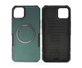 BAOHU Hoesje Geschikt voor de iPhone 14 Plus - Schokbestendige Telefoonhoesje Geschikt voor MagSafe - Donker Groen