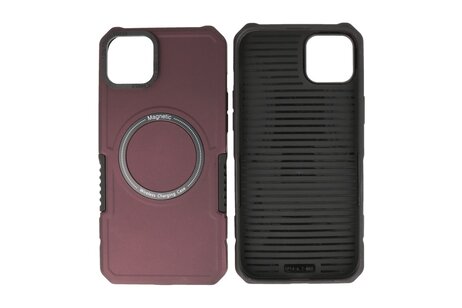 BAOHU Hoesje Geschikt voor de iPhone 14 Plus - Schokbestendige Telefoonhoesje Geschikt voor MagSafe - Bordeaux Rood