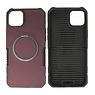BAOHU Schokbestendige Telefoonhoesje met MagSafe iPhone 14 Plus - Bordeaux Rood