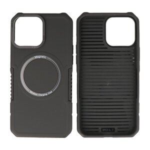 Hoesje Geschikt voor de iPhone 14 Pro Max - Schokbestendige Telefoonhoesje Geschikt voor MagSafe - Zwart