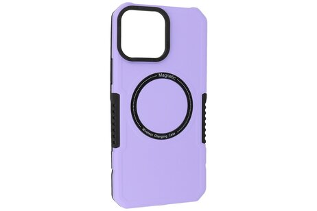 Hoesje Geschikt voor de iPhone 14 Pro Max - Schokbestendige Telefoonhoesje Geschikt voor MagSafe - Purple