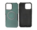 BAOHU Hoesje Geschikt voor de iPhone 14 Pro Max - Schokbestendige Telefoonhoesje Geschikt voor MagSafe - Donker Groen