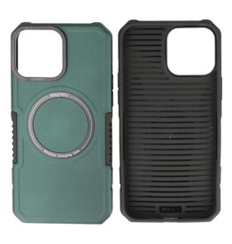 BAOHU Schokbestendige Telefoonhoesje met MagSafe iPhone 14 Pro Max - Donker Groen