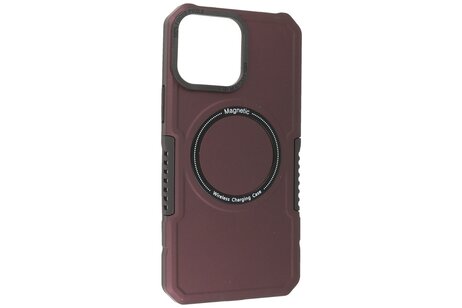 BAOHU Hoesje Geschikt voor de iPhone 14 Pro Max - Schokbestendige Telefoonhoesje Geschikt voor MagSafe - Bordeaux Rood